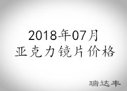 2018年07月亞克力鏡片價格